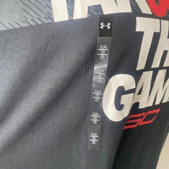 Men’s Large Shirt Under Armour Black Heat Gear Athletic Crewneck Short Sleeve - Picture 8 of 13